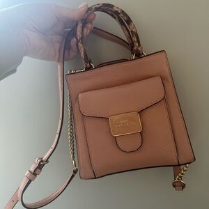 Coach Blush Pink Pebbled Leather Mini Satchel with Gold Hardware